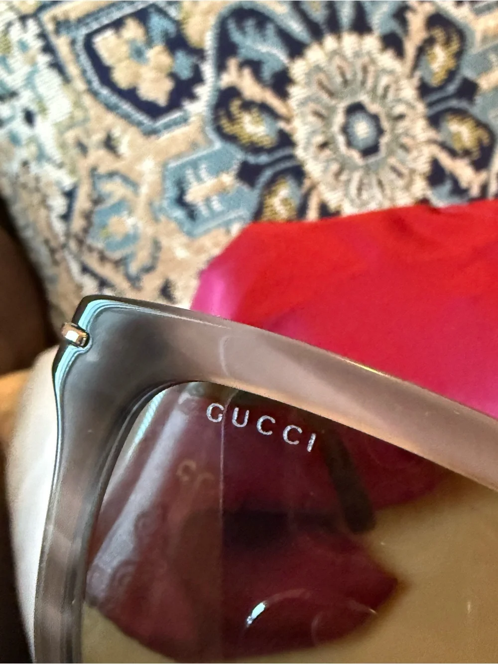 NWT Gucci Men’s Gray Acetate Sunglasses with Dark Lenses Gucci GG1444S 003